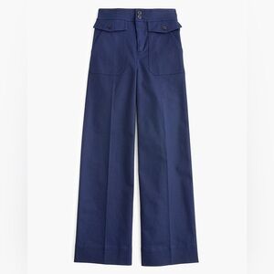 J.Crew Women's Patch-Pocket Wide Leg Pant in Twill